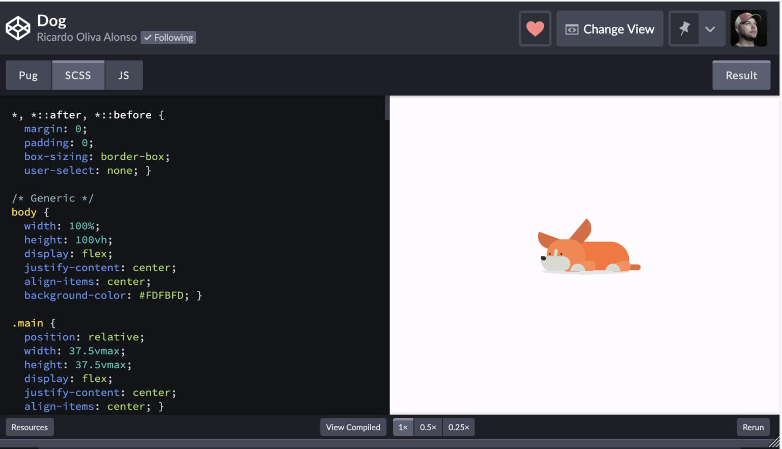 Details View – CodePen