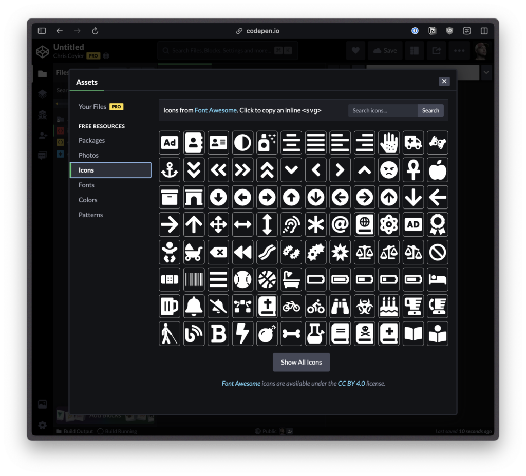 Design Assets – CodePen