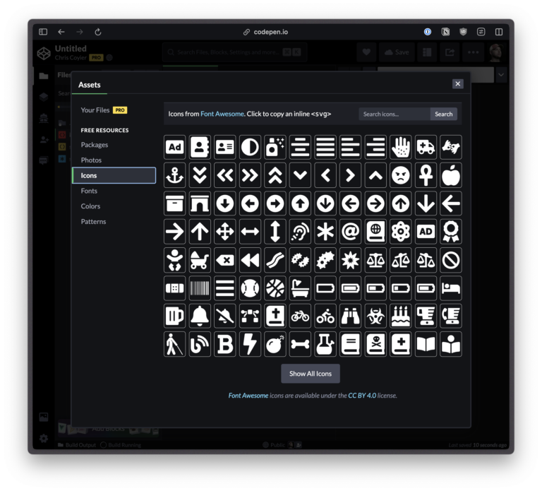 Design Assets – CodePen