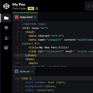Editor View Button Codepen View Preferences – CodePen