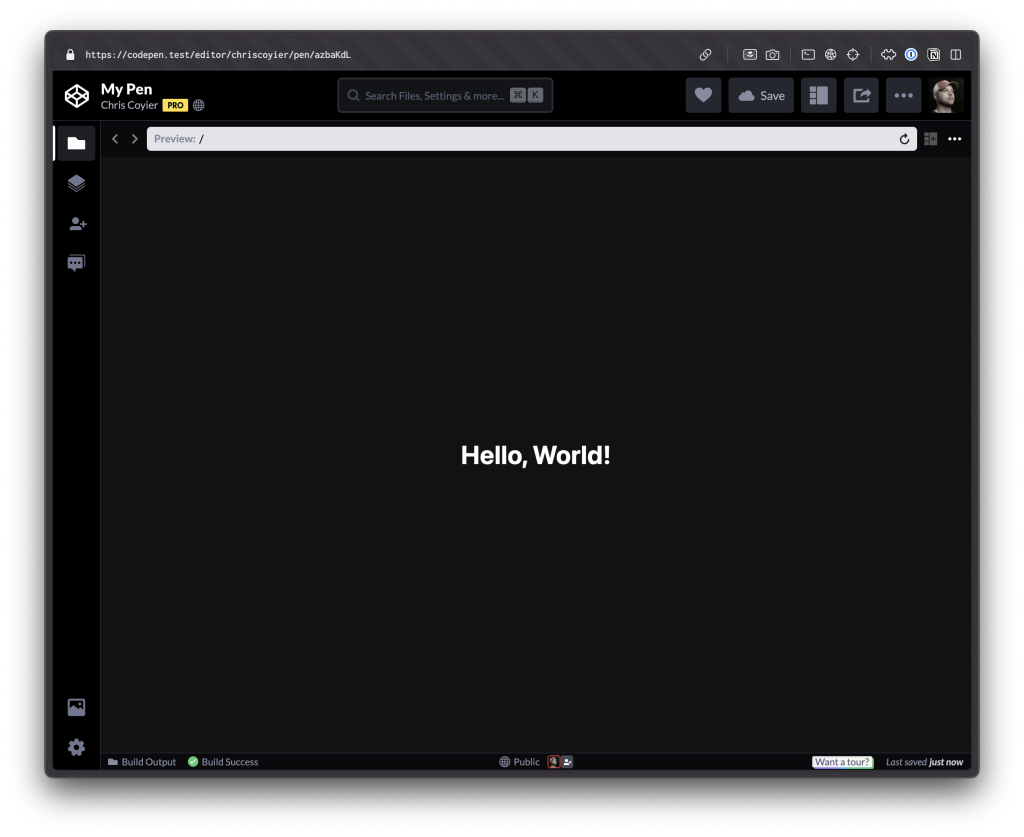 View Preferences – CodePen